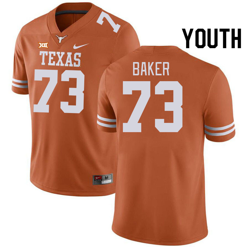 Youth #73 Brandon Baker Texas Longhorns College Football Jerseys Stitched-Orange